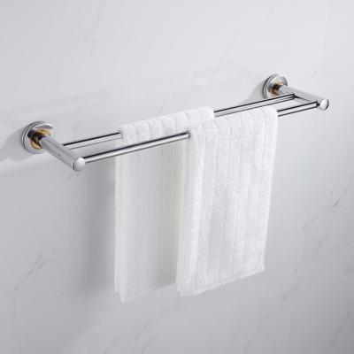 Wall Mounted Thick Stainless Steel Bathroom Towel Rack Shelf 1 or 2 Rail Holder Toilet Bathroom Washroom Products 405060cm