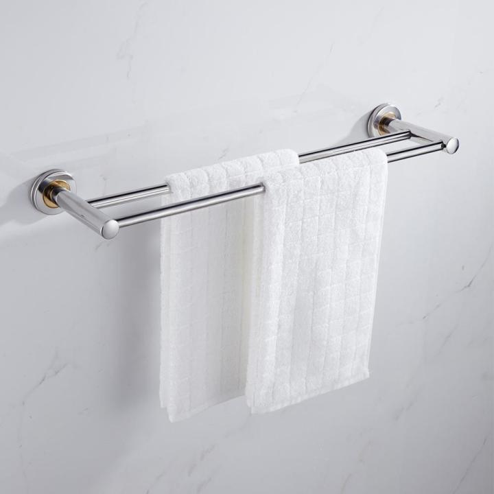 wall-mounted-thick-stainless-steel-bathroom-towel-rack-shelf-1-or-2-rail-holder-toilet-bathroom-washroom-products-405060cm