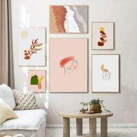 2023 ┅☄๑ Abstract Plant Face Wall Art Morandi Canvas Painting Nordic Posters And Prints Wall Pictures For Living Room Printing Home Decor