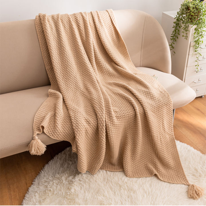 นอร์ดิกถักผ้าห่มพู่ผ้าคลุมไหล่ขอบท่องเที่ยวโซฟาผ้าห่ม-nap-ผ้าห่มขนาดใหญ่ผ้าห่มเครื่องปรับอากาศผ้าห่มที่เดินทางมาพักผ่อน