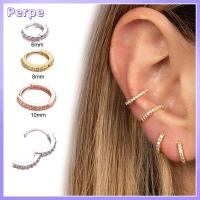 PERPE 1PC Punk Rook ซิลเวอร์ โกลด์ โรสโกลด์ Daith Conch Snug แหวนจมูก ต่างหูฮักกี้ฮูป เครื่องประดับร่างกาย CZ เจาะหู