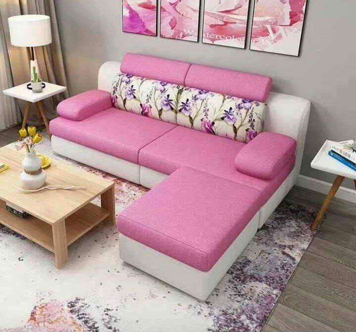 SOFA L SHAPE PINK SOFA MEWAH ELEGAN Lazada Indonesia