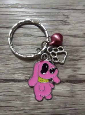 Drop of oil Staffordshire Bull Terrier&amp;Copper Bell&amp;Dog paw Charms Mixed Keychain For Keys Ring Key Chain DIY Accessories D274