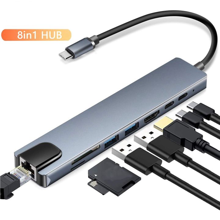 usb-อะแดปเตอร์-fjk3825ฮับ-usb-type-c-ด็อกต่อขยายฮับ