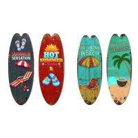 2PCS Wall Hanging Holiday Leisure Decoration Vintage Wooden Sign Surfboard Bar Decoration Mediterranean Style