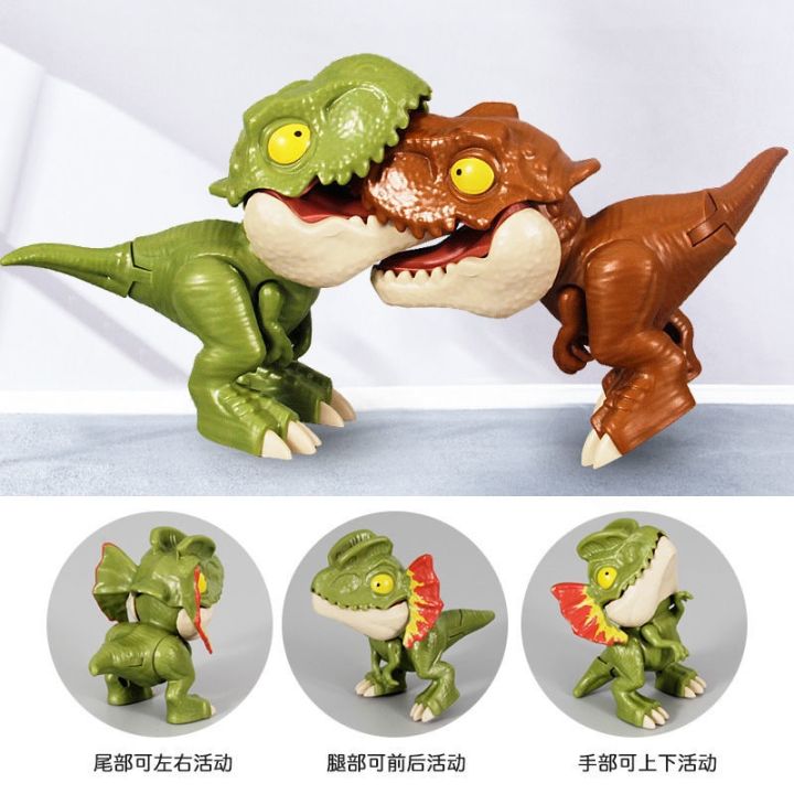 mini-q-version-of-the-mouth-bite-fingers-jurassic-dinosaur-toys-century-movable-limbs-joint-simulation-animal-model
