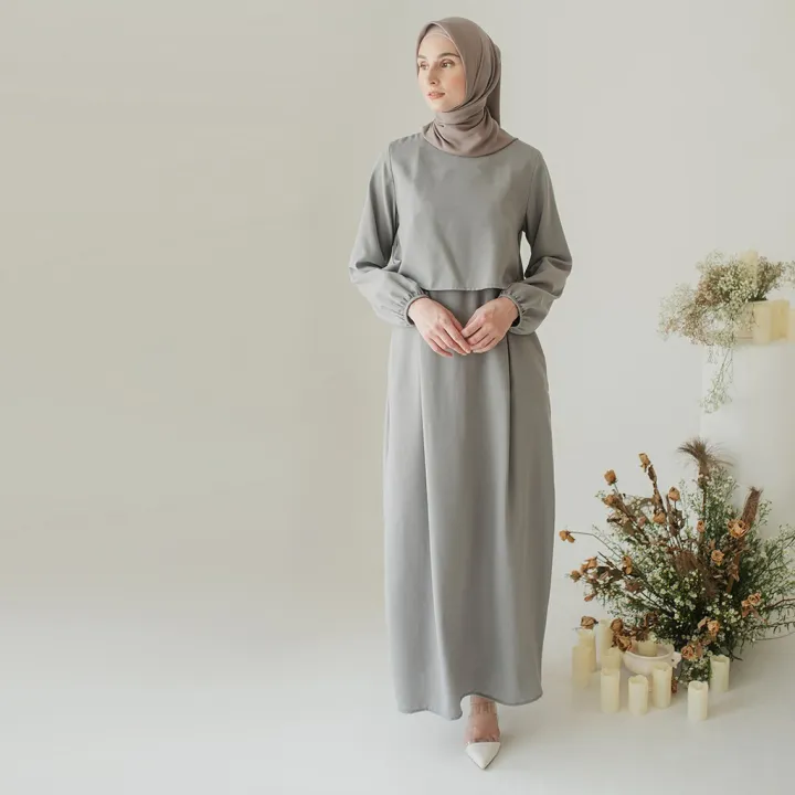 dress hijau sage