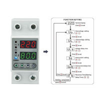 อุปกรณ์ป้องกันแรงดันไฟฟ้า AC220V การควบคุมอัจฉริยะภายใต้สำหรับเครื่องใช้ในบ้านป้องกันมากกว่าแรงดันไฟฟ้า