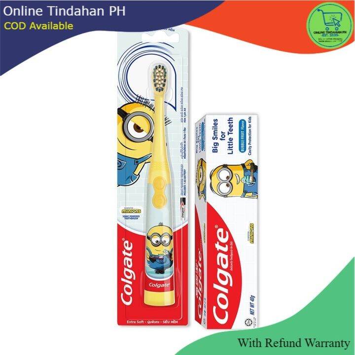 Colgate Kids Minions Sonic Electric Toothbrush with Minions 40g Toothpaste (Assorted) Lazada PH