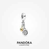 Official Store Pandora 14k Gold-Plated Tennis Racket &amp; Ball Dangle Charm