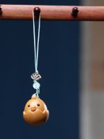 sandalwood carved broken shell little cute chicken mobile phone hanging chain solid zodiac birthday gift decorative pendant hot style