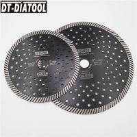 HOTZ DT DIATOOL 2pcs/pk Diamond Narrow Turbo Multi Hole cutting Disc Circular Saw Blade for Granite Marble Dia 180mm 230mm