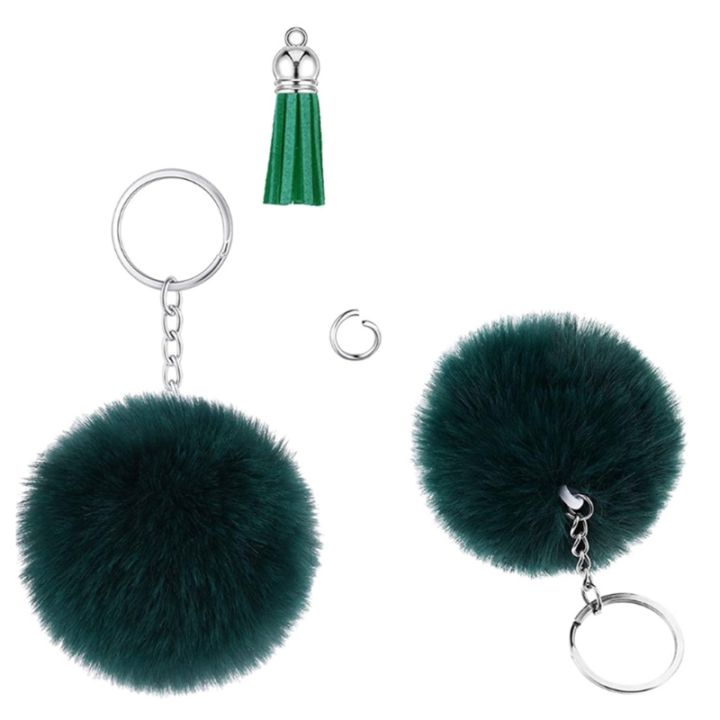 30-pieces-colorful-pom-poms-fur-ball-with-30-pieces-keychain-and-30-pieces-tassels-for-diy-hats-shoes-bags-accessories