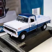 10 1973 Pickup หล่อขึ้นรูป1:64สเกลโมเดลแบบจำลองรถจากโลหะอัลลอยด์ของที่ระลึกชุดสะสมงานอดิเรกของเล่นสำหรับเด็กการแสดงเครื่องประดับ