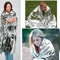 ใหม่พับผ้าห่มฉุกเฉิน 210 ซม.* 130 ซม.Silver Survival Rescue Shelter Outdoor Camping Hiking Hunt Keep WARM Blankets Hot 2023-SDFU STORE