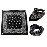 ผ้าคลุมไหล่เหาหลี ผ้าลายวินเทจลูกน้ำ สีดำ ใช้พันคอและโพกหัวได้ (Vintage Paisley Bandana Black Scarf) ผ้าพันคอผู้หญิง ผ้าคลุมไหล่สวยๆ  ผ้าคลุมไหล่เหาหลี  ผ้าคลุมไหล่เหาหลี