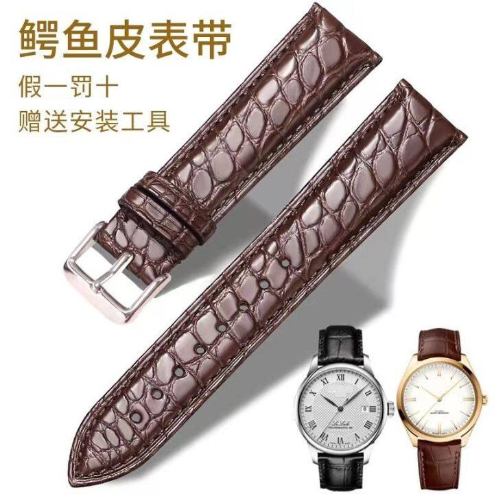 crocodile-leather-strap-round-grain-for-men-and-women-mido-omega