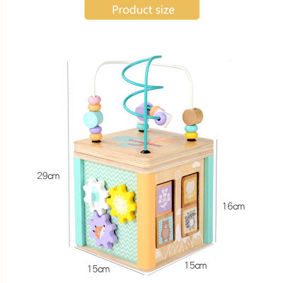 Montessori Around Bead Maze Shape Cartoon Clock Learning Educational Toys Baby Wooden Montessori Toys Children Math Toys Gift
