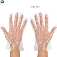 【CW】 Tools Transparent Plastic Disposable Gloves BBQ Sanitary for Cleaning