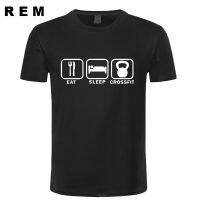 New  trend T-shirt Eat Sleep Crossfit T-shirt Mens Short Sleeve Cotton Mens Funny T-shirt