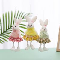 2022 Creative Easter Decorative Rabbit Pendant Spring Festival Party Decoration Colorful Rabbit Spot