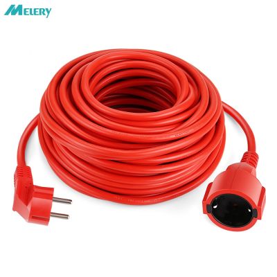 ✻✘۩ Power Strip Extension Cord 5/10/20m Cable 16A EU Outlets 4000w Electric Schuko 1.0mm Red Indoor Outdoor Plug Sockets Engineering