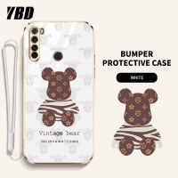 เคสโทรศัพท์ YBD สำหรับ Xiaomi Redmi Note 8 Note 8T Note 7 Pro Remi 7ไล่ระดับสีนิ่มโปร่งใสหมีรุนแรงการ์ตูนเคสโทรศัพท์กันกระแทกพร้อมกรอบป้องกันกล้องเลนส์คลุมทั้งหมด