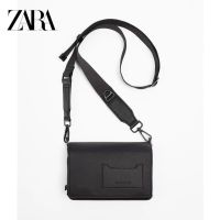 ZARA กระเป๋าสะพายไหล่ อเนกประสงค์ ขนาดใหญ่ จุของได้เยอะ ลายนูน สีดํา สําหรับผู้ชาย 2023