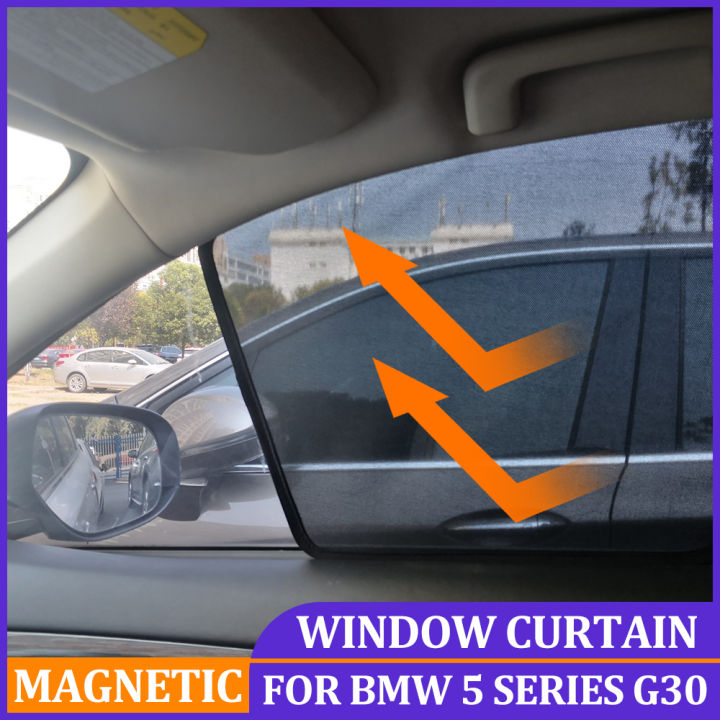 แม่เหล็กม่านบังแดดรถยนต์โล่สำหรับ-bmw-5-series-g30-2023กระจกหน้าต่างด้านข้างสีอาทิตย์สำหรับ-bmw-5-series-g30-2017