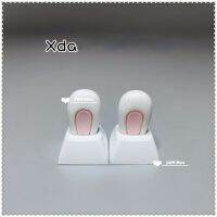 หมวกกุญแจหูแมวแบบมีหูรูปกระต่ายมีส่วนตัวหมวกลูกบอล Xda สาวน่ารักสีชมพูสำหรับคีย์บอร์ดแบบกลไกรูปเชอร์รี่ MX อุปกรณ์เสริมแป้นพิมพ์
