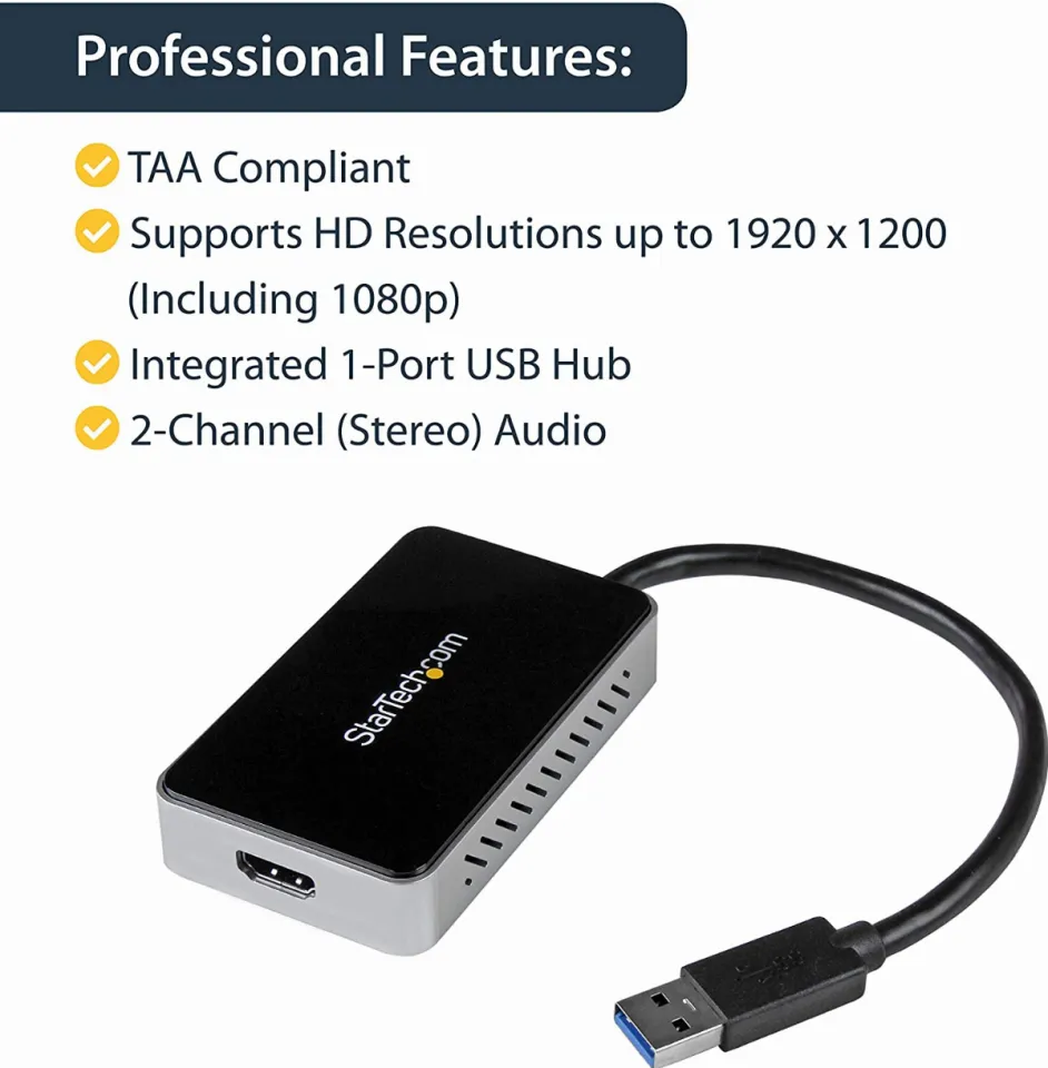 StarTech Slim USB 3.0 to HDMI External Video Card Multi