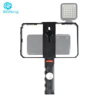 BGNing Video Camera Cage Stabilizer Film Making Rig For Smartphone Stand Mobile Phone Holder Hand Grip cket Support Mount