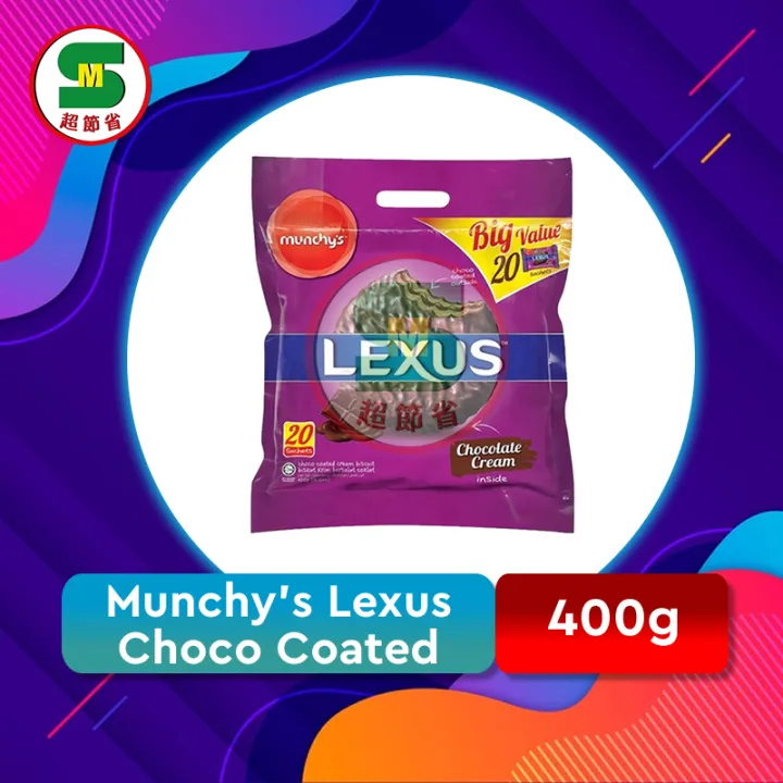 Munchy s Lexus Chocolate Coated Cream Biscuit 20 Sachets 400g Lazada