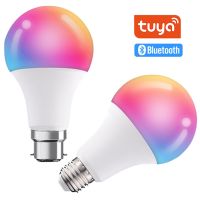 [HOT QQZIWWUJJWG 104] Tuya RGB หลอดไฟ LED 15วัตต์ E27 B22 APP บลูทูธควบคุมหรี่แสงได้สมาร์ทโคมไฟ AC85-265V โหมดเพลงสำหรับตกแต่งบ้านแสง