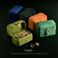 TAIMY Mini Plush Velvet Ring Jewelry Box Portable Travel Storage Case Free Support Custom Logo Service Jewelers Packaging Boxes