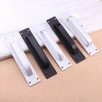 Hang qiao shopAluminum Alloy Sliding Door Handle Fire Toilet Door Pull Plate Push Gate Door with Screws