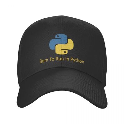 Born To Run In Python Baseball Cap for Men Women Breathable Programmer Computer Developer Dad Hat Sports Snapback Caps