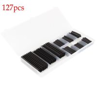 127pcs Polyolefin Heat Shrink Sleeving Tube Assortment Kit Electrical Connection Wire Cable Wrap Waterproof Shrinkage Tubing 2:1 Cable Management