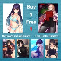 Retro Sexy Girl Aesthetic Posters Anime And Manga Secondary Retro Home Living Room Bedroom Bar Art Wall Decor Aesthetic Painting Drawing Painting Supp