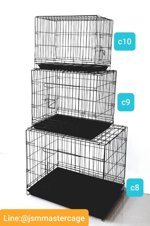 c8-กรงพับพื้นลวด-แข็งแรงผลิตจากโรงงานในไทย-กรงหมา-กรงแมว-กรงสุนัข-กรงกระต่าย-cage