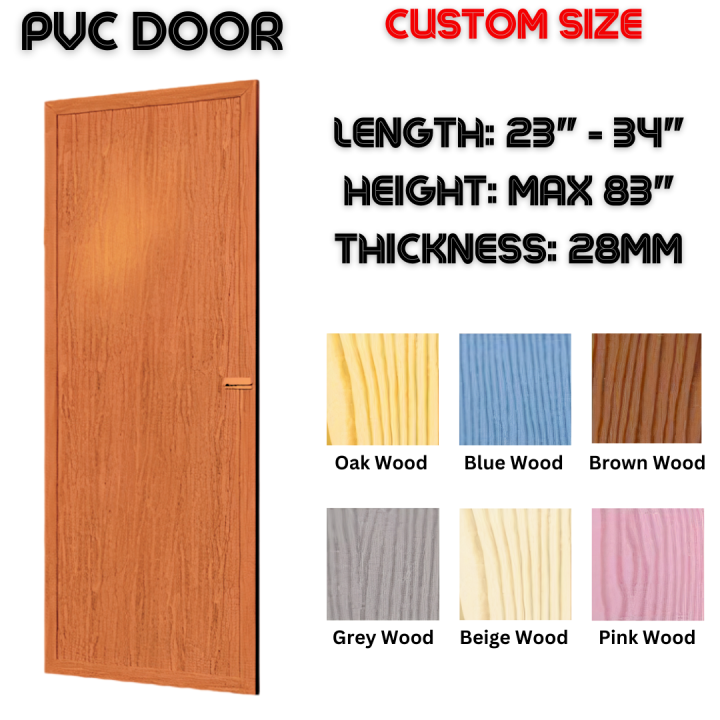 [Custom Size] PVC Door / PVC Toilet Door / Plastik PVC Pintu Tandas