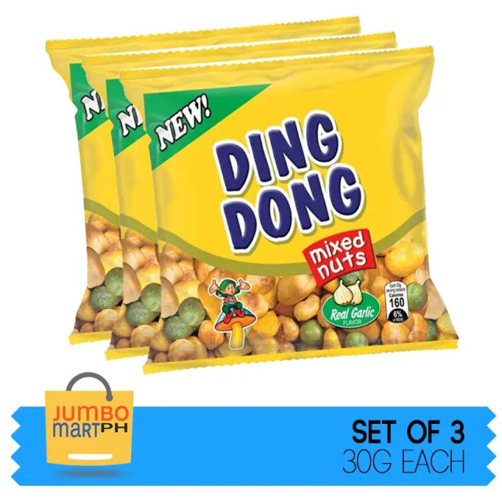 Ding Dong Mixed Nuts Real Garlic Flavor 30g Set Of 3 Lazada Ph