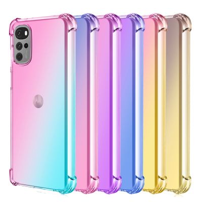 （cold noodles）สำหรับ Motorola G22กรณี G 2022 G200 5G Gradient สี Soft TPU โปร่งใสสำหรับโทรศัพท์ Moto E20 E30 E40 G30 G20 G31 G41