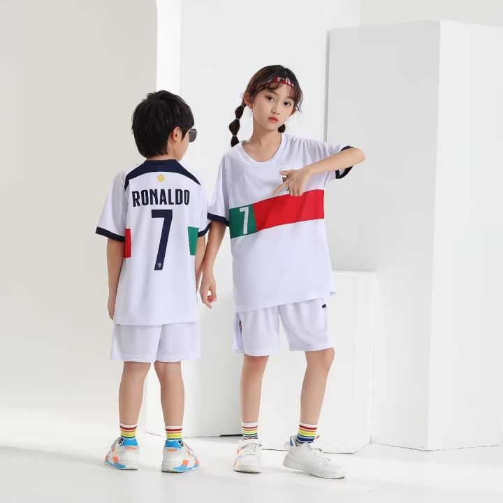 ready-stock-cute-22-23-24-childrens-set-world-cup-portugal-jersey-home-ronaldo-football-tshirt-shorts-kids-suit