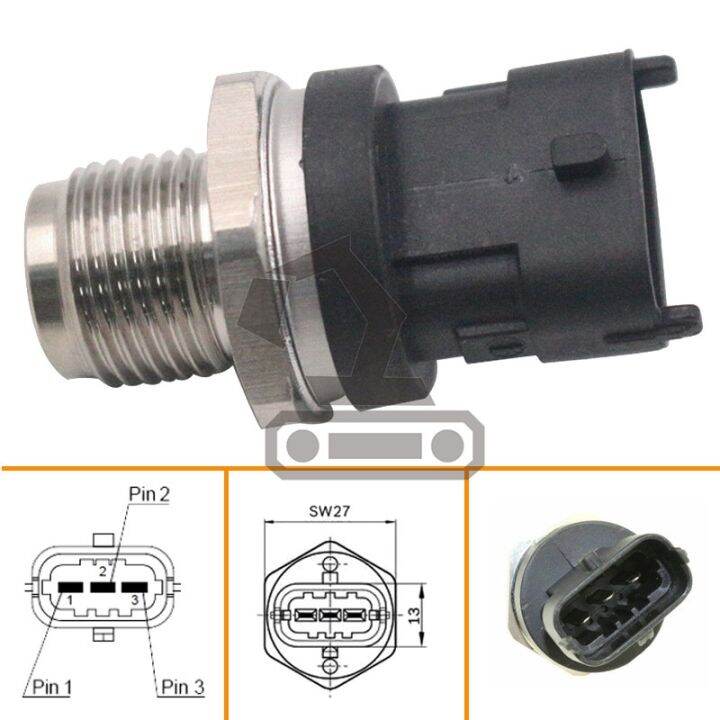 Auto Parts Diesel Fuel Rail Pressure Sensor For Volvo C30 S40 S60 V50