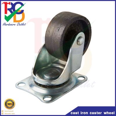 ล้อเหล็กแป้น Cast Iron Caster Wheel Size.1-1/2" (38mm)