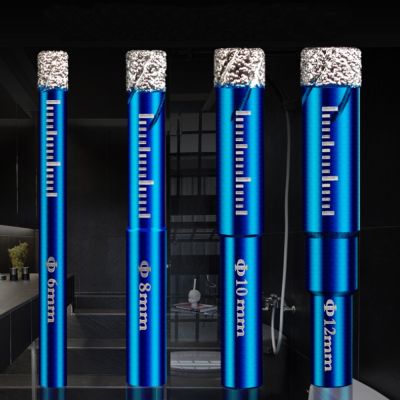 HH-DDPJ1pcs  6 8 10 12 14 16  Mm Durable Diamond Coated Core Drill Bit Dry Drilling For Glass Marble Granite Quartz Porcelain Ceramics