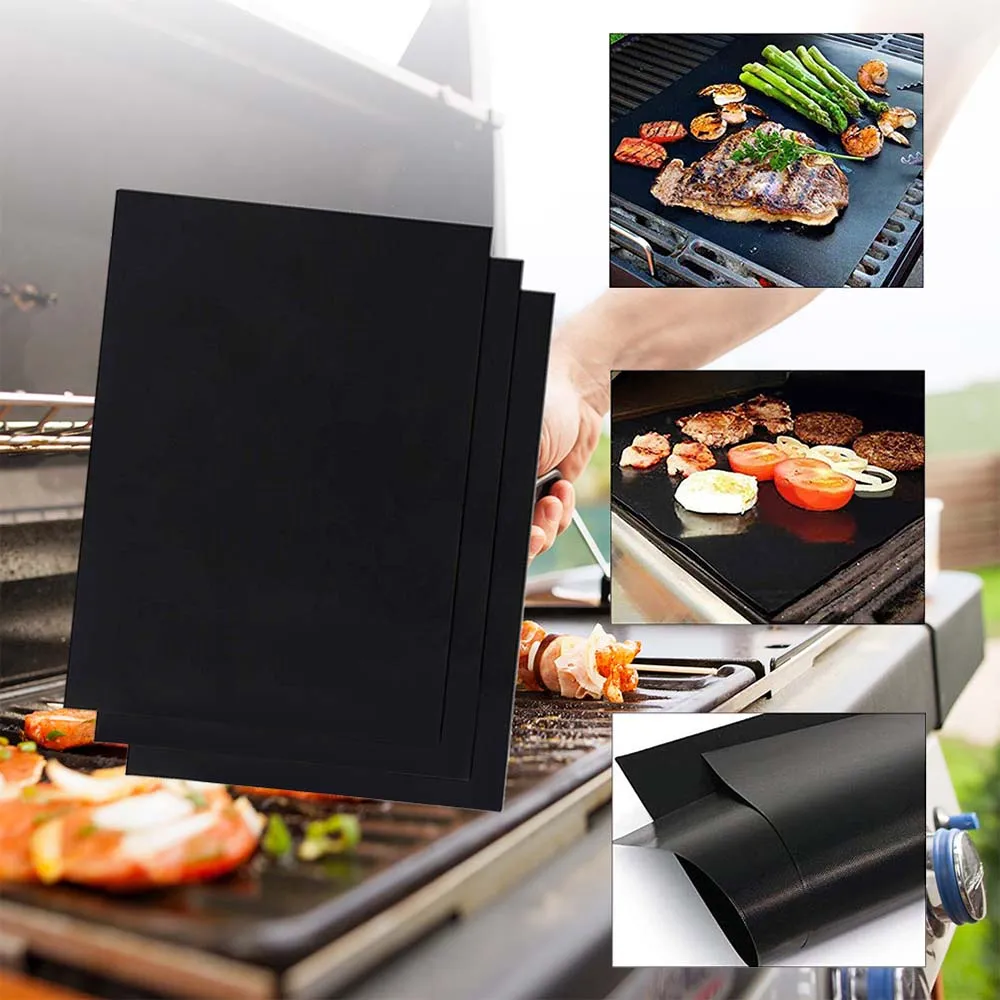 30x40cm Bbq Liners Reuseable Pan Fry Liner Non-stick Mats Cooking Tool ...