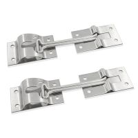 2Pcs 4 Inch Stainless Steel T-Style Door Holder RV Door Holder T-Style Door Holder Entry Door Cargo Trailer for RV Trailer Exterior Door Hold Hook