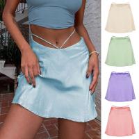 【CC】☄  Up Elastic Waist Skirts Ladies Cropped Zip LDY